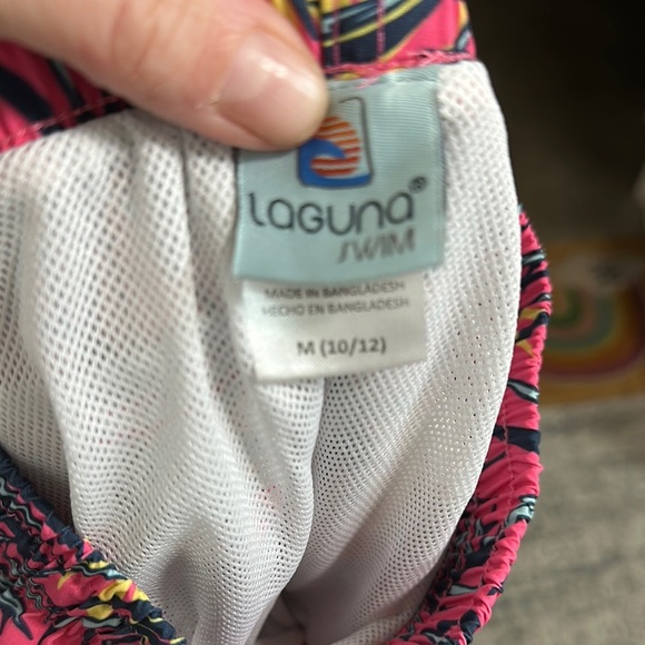 Tropical Pink Swim Trunks for Kids - Picture 2 of 2